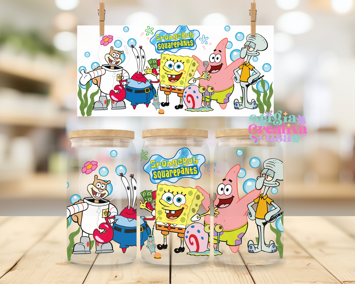 Sponge friends uvdtf wrap