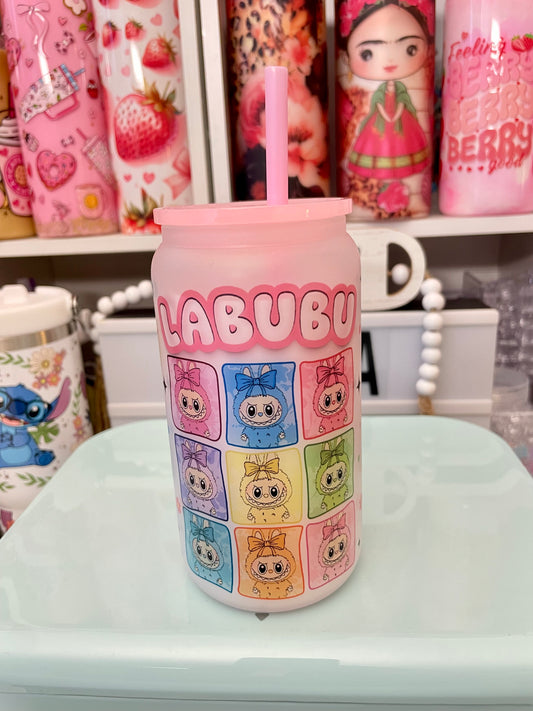 Labubus 16oz can glass