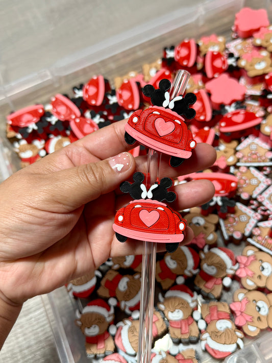 Love mouse straws toppers