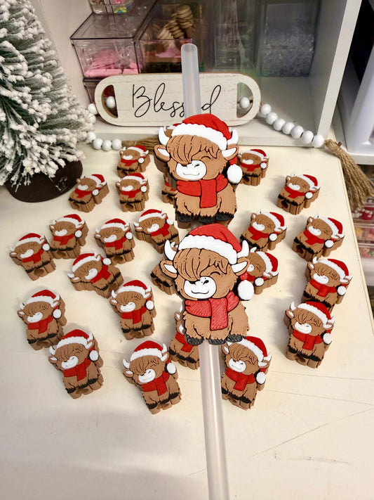 Cow & hat straw topper