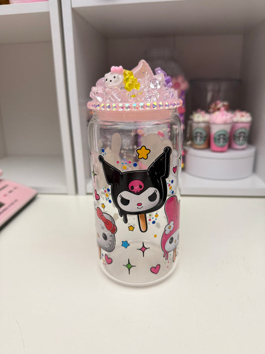 HK popsicles can glass 16oz.