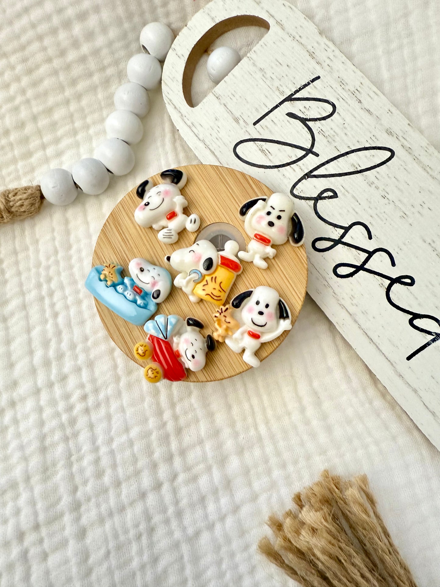 Set of 6 dog resin figures