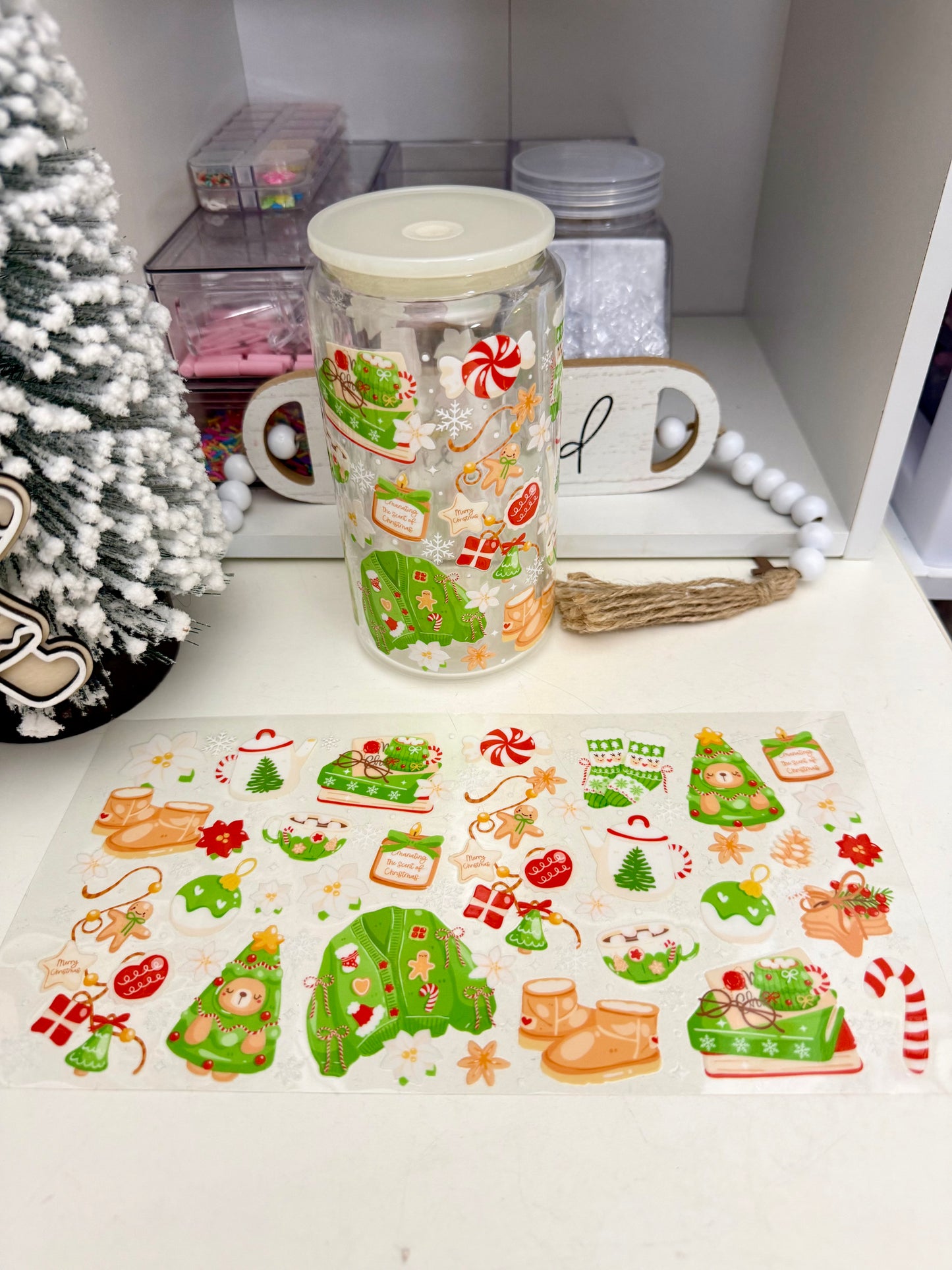 Xmas Sweter and boots uvdtf wrap