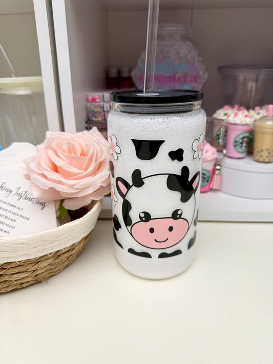 Cow snow globe mug 160z.