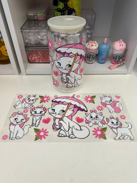 Gatita pink uvdtf wrap