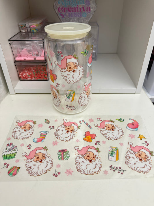 Pink Santa uvdtf wrap