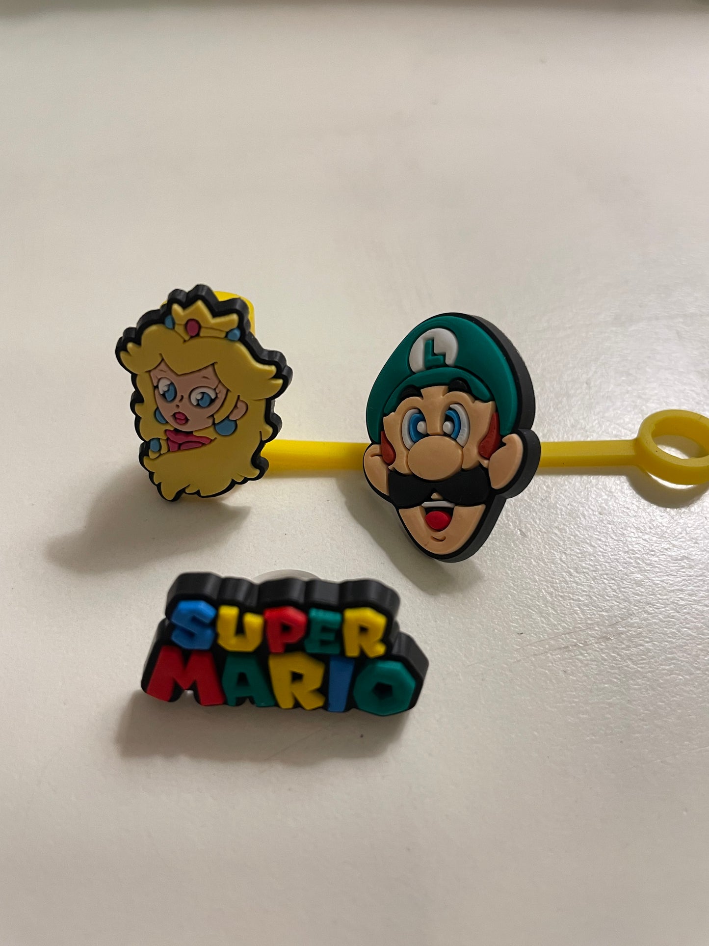 Mario Bros Straw Toppers set 3pcs