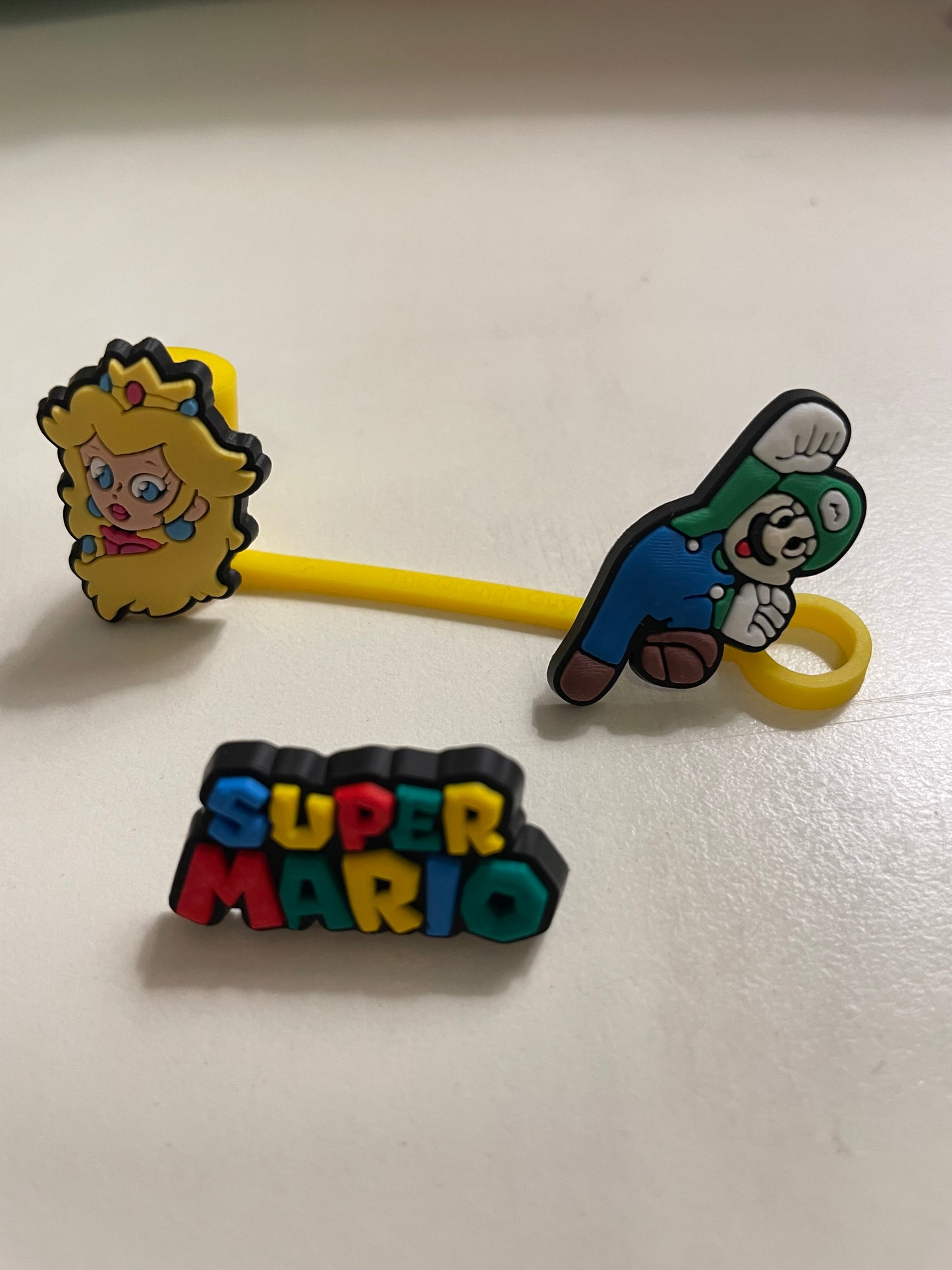 Mario Bros Straw Toppers set 3pcs
