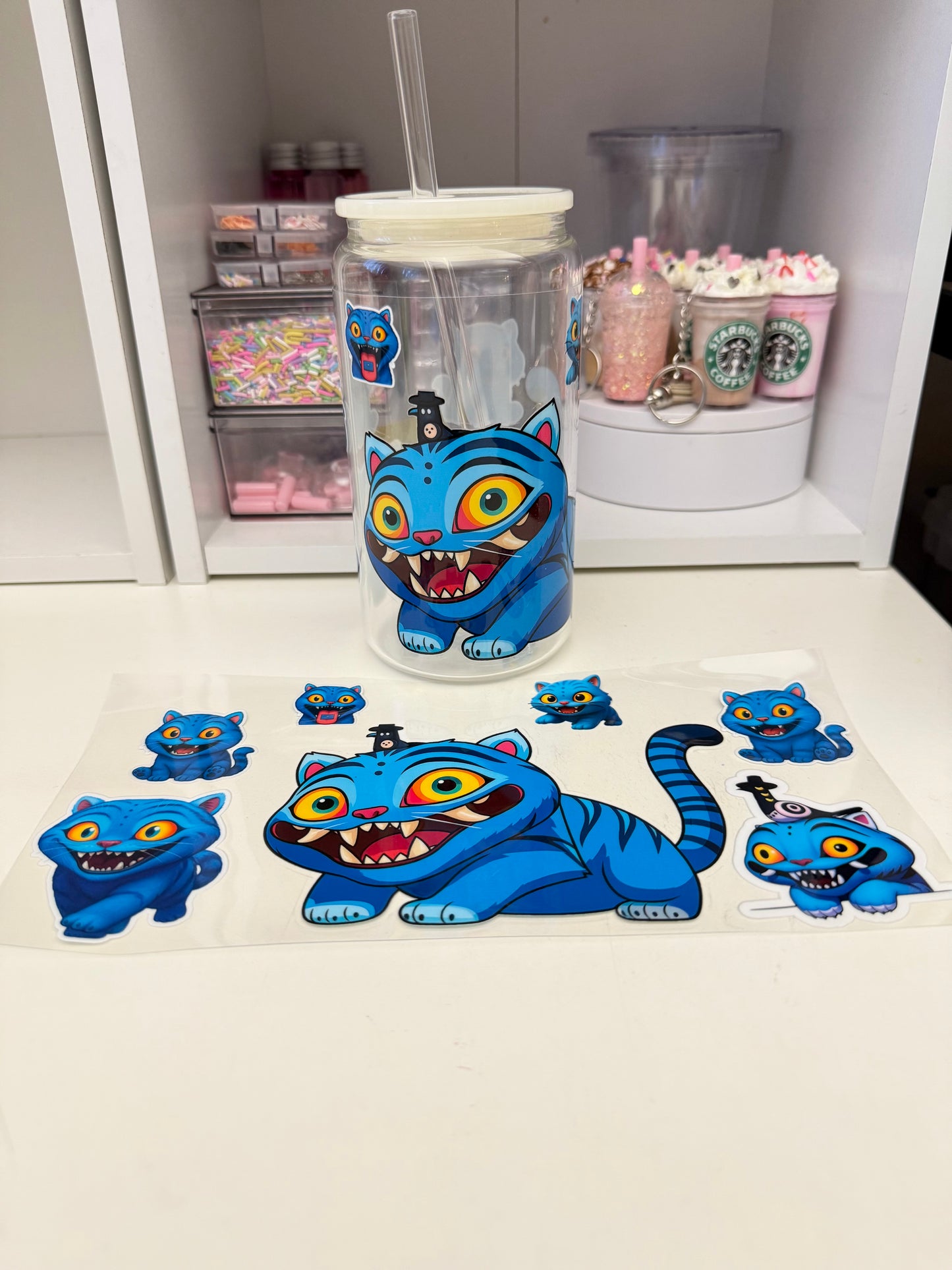 Blue cat Uvdtf wrap 16oz
