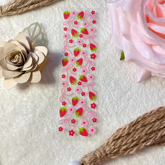 Strawberry uvdtf pen wrap