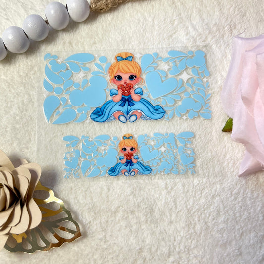 Blue doll uvdtf mini Tumbler wrap