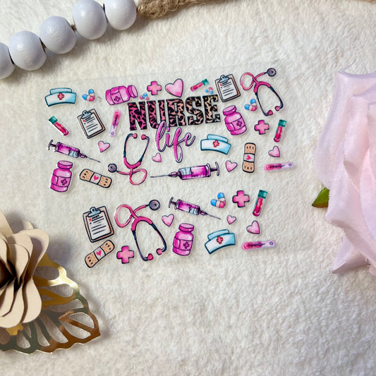 Nurse uvdtf mini tumbler wrap