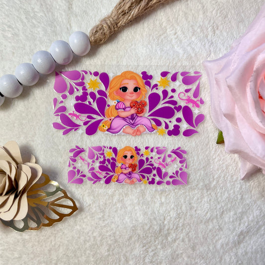 Purple doll uvdtf mini tumbler wrap