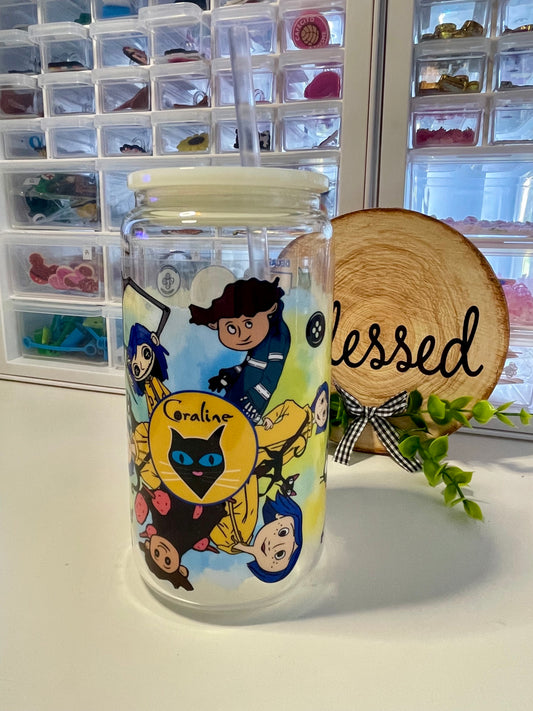 Coraline Can glass 16 oz.
