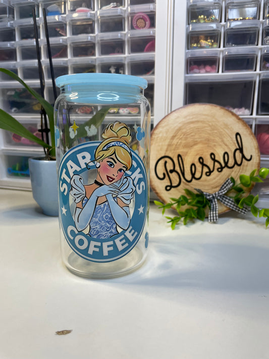 Cinderella can glass 16oz.
