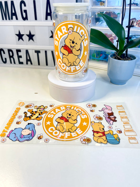 Pooh coffee uvdtf wraps 16oz.