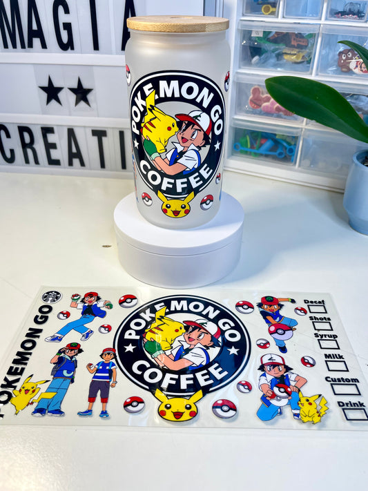 Pokémon coffee uvdtf wraps 16oz.