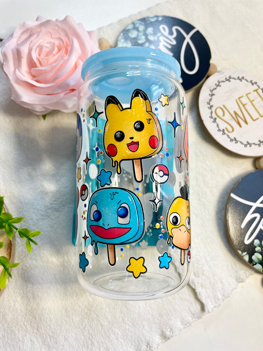 Popsicle can glas 16oz.
