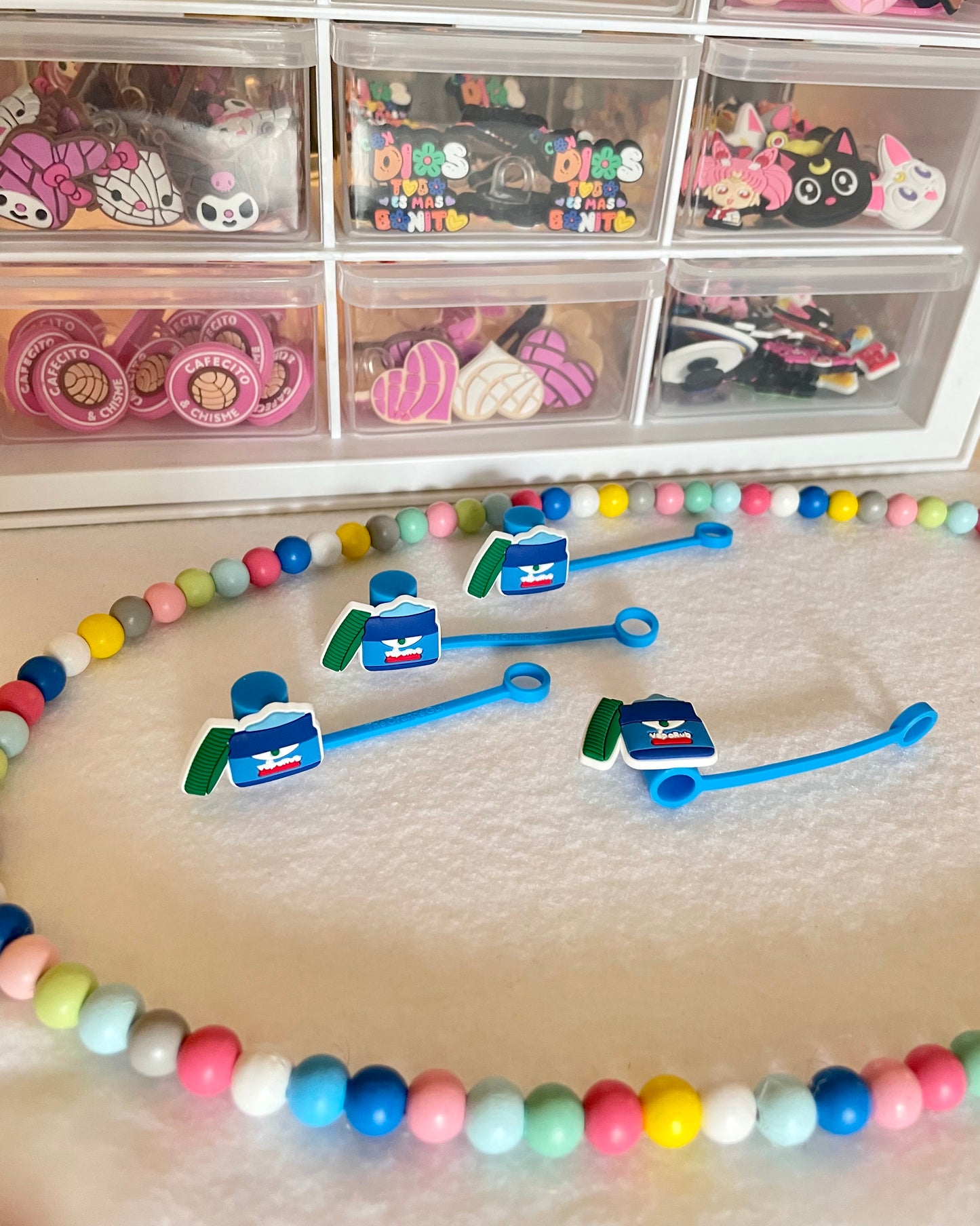 Straw Toppers mexican characters