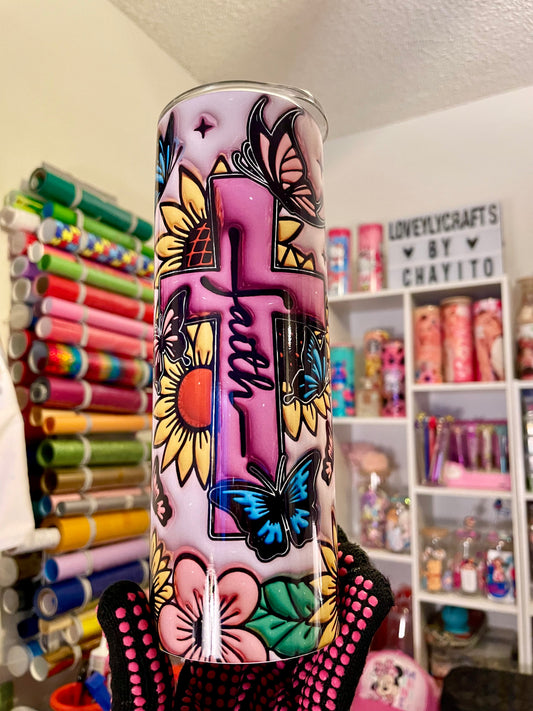 Faith skinny Tumbler 20oz.